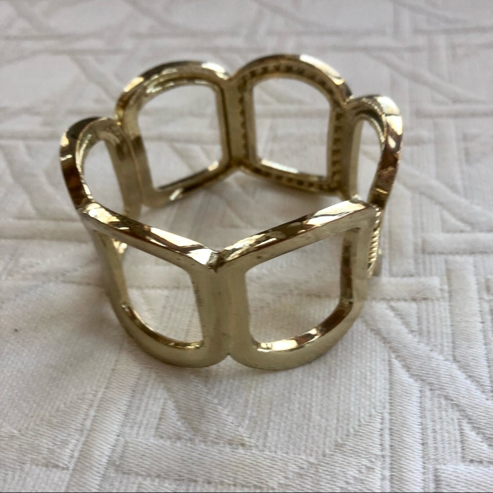 Dynamite large gold tone cuff bracelet